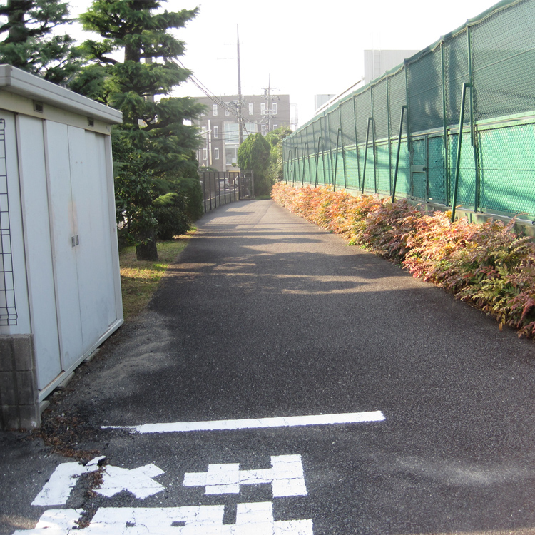 駐車場からクラブハウスまでの専用駐車場